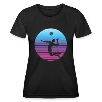Volleyball Volleyball Women's Volleyball - Women's Functional T-Shirt - black - Front - AI Model Female 172 light (172cm)