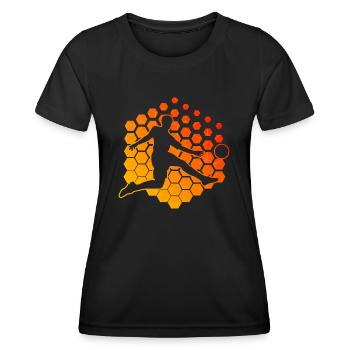 Fussballspielen Fussballer Fussballspieler - Frauen Funktions-T-Shirt - Schwarz - Vorne - AI Model Female 172 light (172cm)