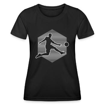 Fussballspieler Fussballspielen Fussball Herren - Frauen Funktions-T-Shirt - Schwarz - Vorne - AI Model Female 172 light (172cm)
