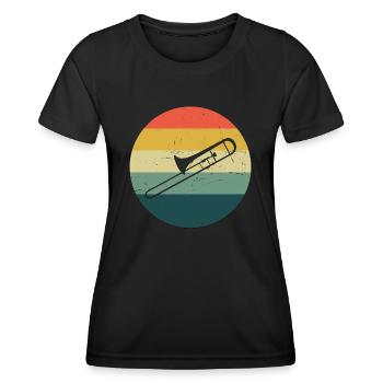 Tromboniste Brass Band Hommes Femmes Brass Brass - T-shirt sport Femme - noir - Devant - AI Model Female 172 light (172cm)
