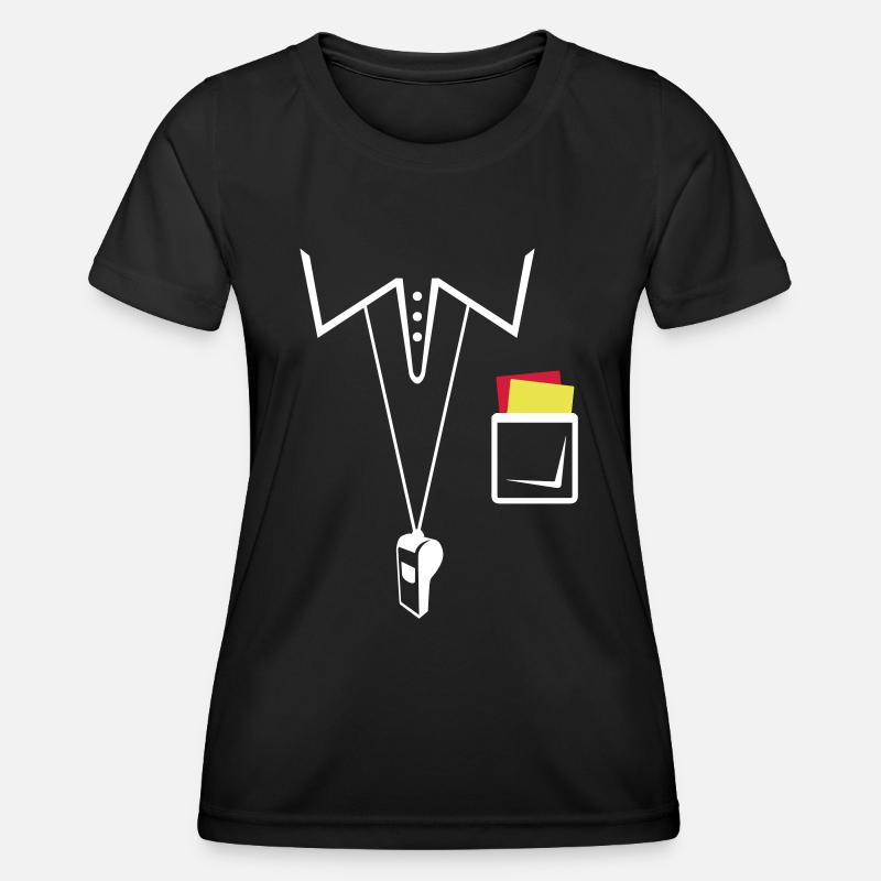 Soccer referee jersey - Women's Functional T-Shirt - black