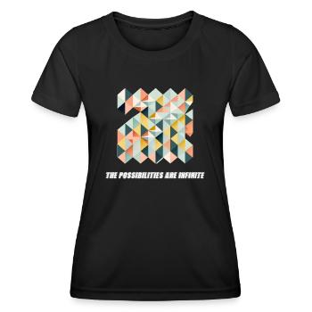 Die Möglichkeiten sind endlos - Frauen Funktions-T-Shirt - Schwarz - Vorne - AI Model Female 172 light (172cm)