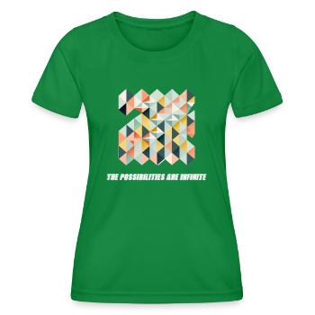 Die Möglichkeiten sind endlos - Frauen Funktions-T-Shirt - Kelly Green - Vorne - AI Model Female 172 dark (172cm)