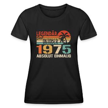 Legenden werden im Oktober 1975 geboren - 1975 - Frauen Funktions-T-Shirt - Schwarz - Vorne - AI Model Female 172 light (172cm)