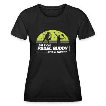 Padel Padelspieler Padel Tennis Paddle - Frauen Funktions-T-Shirt - Schwarz - Vorne - AI Model Female 172 light (172cm)