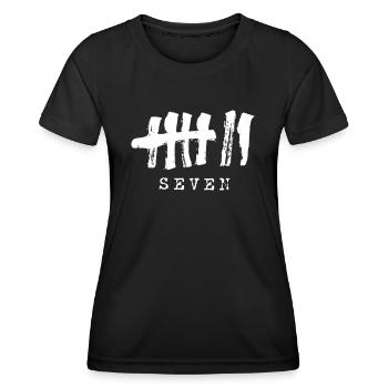 Sept d’un seul coup - T-shirt sport Femme - noir - Devant - AI Model Female 172 light (172cm)