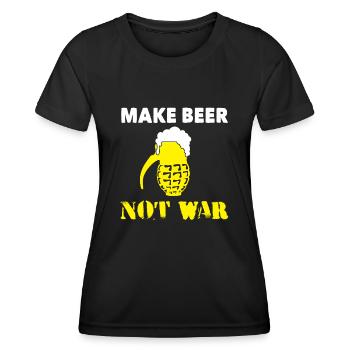 Cadeau de déclaration de guerre de paix de grenade de bière - T-shirt sport Femme - noir - Devant - AI Model Female 172 light (172cm)