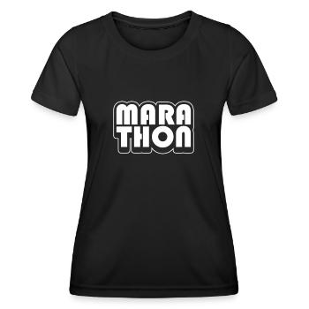 Marathon - T-shirt sport Femme - noir - Devant - AI Model Female 172 light (172cm)