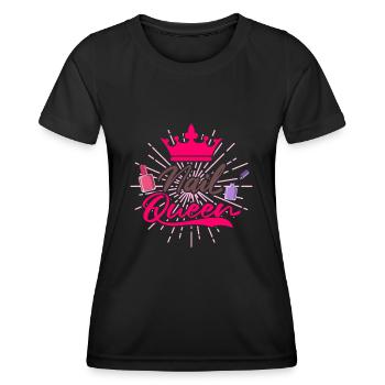 Concepteur d'ongles - T-shirt sport Femme - noir - Devant - AI Model Female 172 light (172cm)