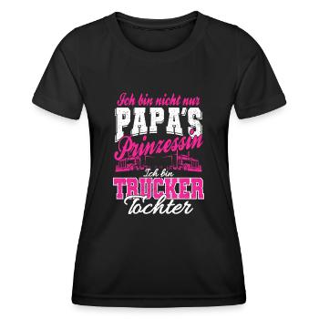 Lastkraftwagen Brummi Brummifahrer LKW Tochter - Frauen Funktions-T-Shirt - Schwarz - Vorne - AI Model Female 172 light (172cm)