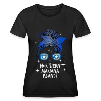 Northern Mariana Islands - Women's Functional T-Shirt - black - Front - AI Model Female 172 light (172cm)