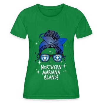 Nördliche Marianen - Frauen Funktions-T-Shirt - Kelly Green - Vorne - AI Model Female 172 dark (172cm)