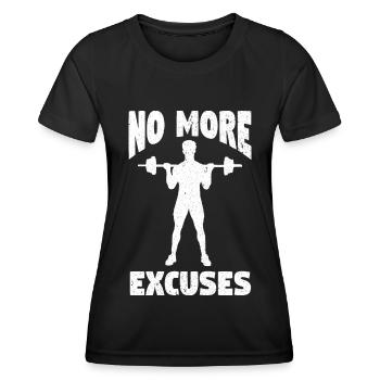 Fitness Krafttraining Kraftdreikampf Gewichtheben - Frauen Funktions-T-Shirt - Schwarz - Vorne - AI Model Female 172 light (172cm)
