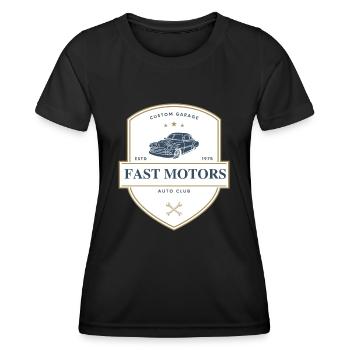 Moteurs rapides - T-shirt sport Femme - noir - Devant - AI Model Female 172 light (172cm)