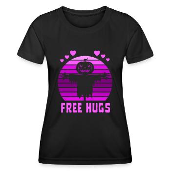 Halloween câlins gratuits épouvantail - T-shirt sport Femme - noir - Devant - AI Model Female 172 light (172cm)