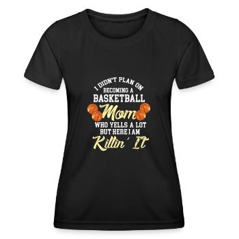 Basketball Mama - Frauen Funktions-T-Shirt - Schwarz - Vorne - AI Model Female 172 light (172cm)