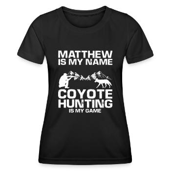 Conception de coyote pour les réacteurs de coyote - T-shirt sport Femme - noir - Devant - AI Model Female 172 light (172cm)