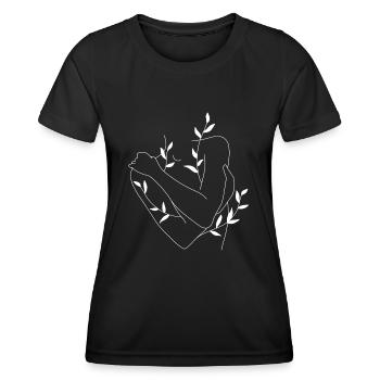Corps en croissance - T-shirt sport Femme - noir - Devant - AI Model Female 172 light (172cm)