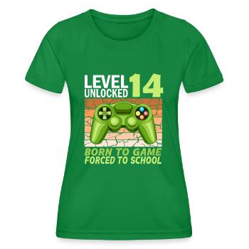 14. Geburtstag Gamer Videospiele - Frauen Funktions-T-Shirt - Kelly Green - Vorne - AI Model Female 172 dark (172cm)