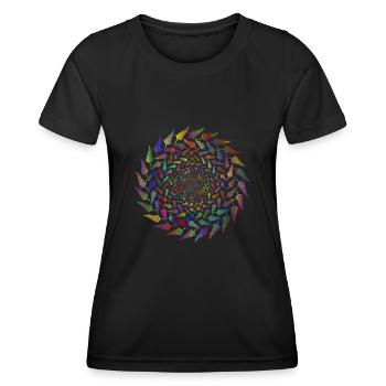 Blatt - Frauen Funktions-T-Shirt - Schwarz - Vorne - AI Model Female 172 light (172cm)