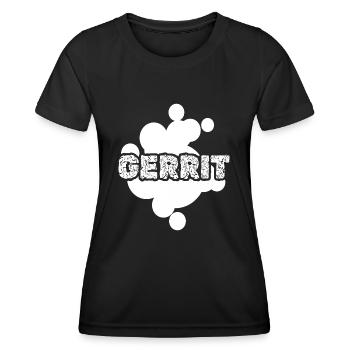Geschenk Gerrit - Frauen Funktions-T-Shirt - Schwarz - Vorne - AI Model Female 172 light (172cm)