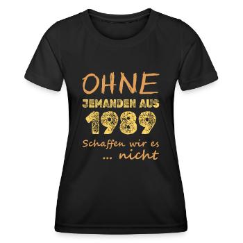 es 1989 - Frauen Funktions-T-Shirt - Schwarz - Vorne - AI Model Female 172 light (172cm)