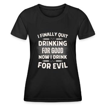 Blague blague en anglais - T-shirt sport Femme - noir - Devant - AI Model Female 172 light (172cm)