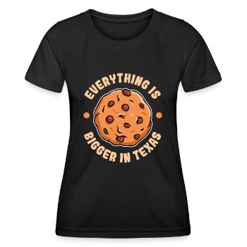 Cookie dans le design texan pour les fiers Texans - T-shirt sport Femme - noir - Devant - AI Model Female 172 light (172cm)