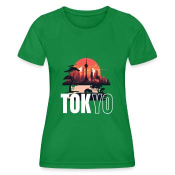 Kanji Chic - T-shirt sport Femme - vert - Devant - AI Model Female 172 dark (172cm)