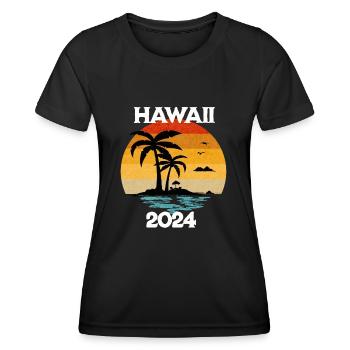Voyage de vacances à Hawaï 2024 - T-shirt sport Femme - noir - Devant - AI Model Female 172 light (172cm)