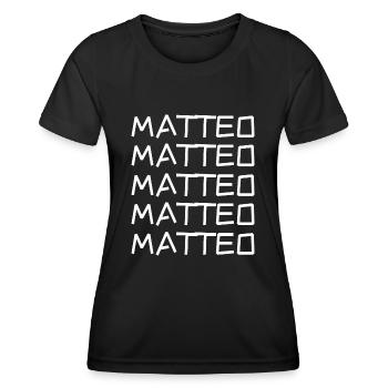 Jungeselle Matteo - Frauen Funktions-T-Shirt - Schwarz - Vorne - AI Model Female 172 light (172cm)