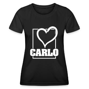Carlo as a woman - Women's Functional T-Shirt - black - Front - AI Model Female 172 light (172cm)