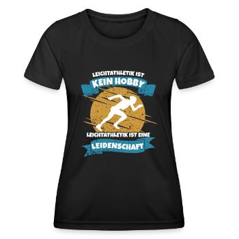 Leichtathletik - Frauen Funktions-T-Shirt - Schwarz - Vorne - AI Model Female 172 light (172cm)