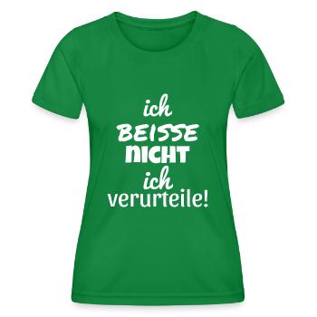 Je ne mords pas, je condamne ! - T-shirt sport Femme - vert - Devant - AI Model Female 172 dark (172cm)