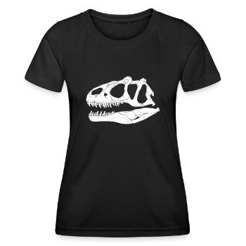 Saurophaganax Fossil - Frauen Funktions-T-Shirt - Schwarz - Vorne - AI Model Female 172 light (172cm)