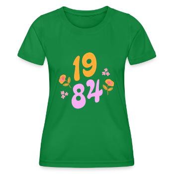 1984 - Women's Functional T-Shirt - kelly green - Front - AI Model Female 172 dark (172cm)