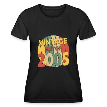 2005 vintage né vintage cadeau d’anniversaire - T-shirt sport Femme - noir - Devant - AI Model Female 172 light (172cm)