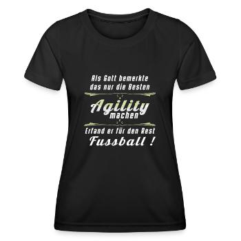 Agility für die Besten - Frauen Funktions-T-Shirt - Schwarz - Vorne - AI Model Female 172 light (172cm)