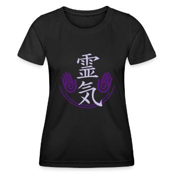 Reiki - Energy - Frauen Funktions-T-Shirt - Schwarz - Vorne - AI Model Female 172 light (172cm)