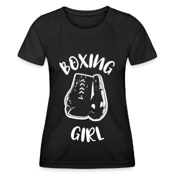 Boxen Boxer Boxerin Boxkampf Boxtraining - Frauen Funktions-T-Shirt - Schwarz - Vorne - AI Model Female 172 light (172cm)