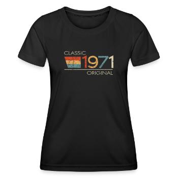 1971 Birthday Classic Original - Women's Functional T-Shirt - black - Front - AI Model Female 172 light (172cm)