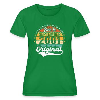 Septembre 2001 Jubilé 2001 Septembre - T-shirt sport Femme - vert - Devant - AI Model Female 172 dark (172cm)