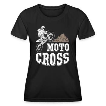 Motocross - T-shirt sport Femme - noir - Devant - AI Model Female 172 light (172cm)