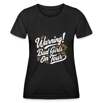Girls on Tour Attention Women on Tour - Women's Functional T-Shirt - black - Front - AI Model Female 172 light (172cm)