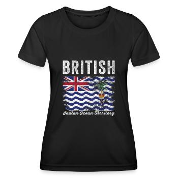 British Indian Ocean Territory Flag - Women's Functional T-Shirt - black - Front - AI Model Female 172 light (172cm)