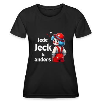 Carnaval Cologne Alaaf Clown Kölsch Rut Wiess Drôle - T-shirt sport Femme - noir - Devant - AI Model Female 172 light (172cm)