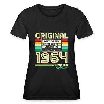 Original 1964 Jahrgang Vintage Geburtstag Retro - Frauen Funktions-T-Shirt - Schwarz - Vorne - AI Model Female 172 light (172cm)