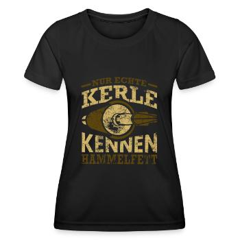 Fensterbauer Echte Kerle Geschenk - Frauen Funktions-T-Shirt - Schwarz - Vorne - AI Model Female 172 light (172cm)