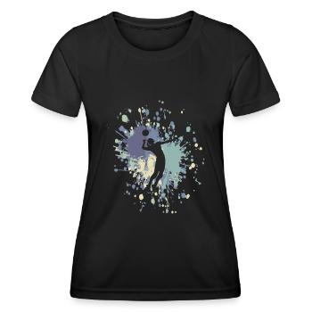 Volleyball Opposite Hitter Color Splash - Women's Functional T-Shirt - black - Front - AI Model Female 172 light (172cm)