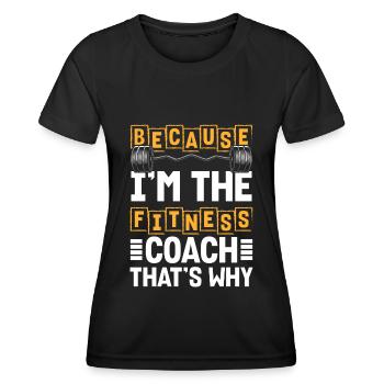 Gym Bench Press Training - Women's Functional T-Shirt - black - Front - AI Model Female 172 light (172cm)